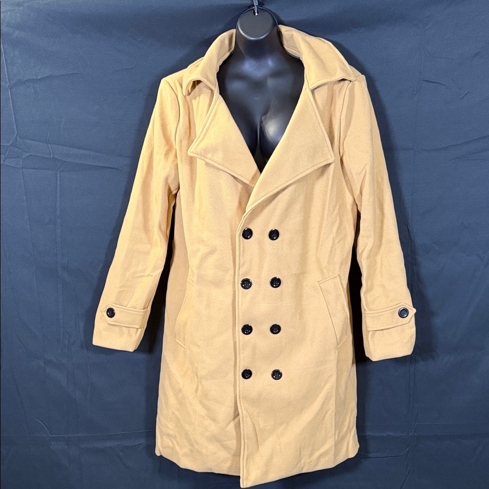Women’s Tan Double-Breasted Coat